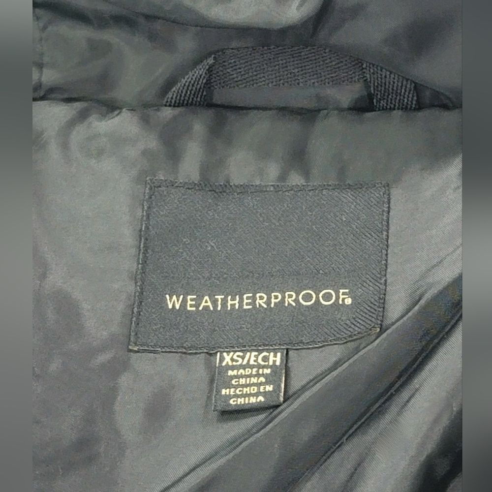Weatherproof Women's Soft Boucle Hooded Long Jacket Black Plaid Heavyweight XS - Picture 7 of 16